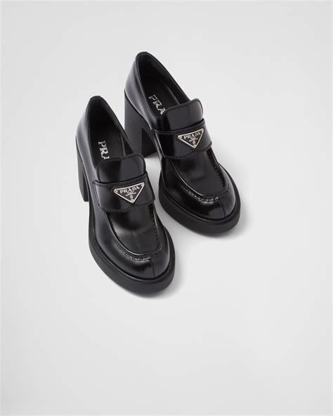 prada high heel loafer|Prada loafers girls.